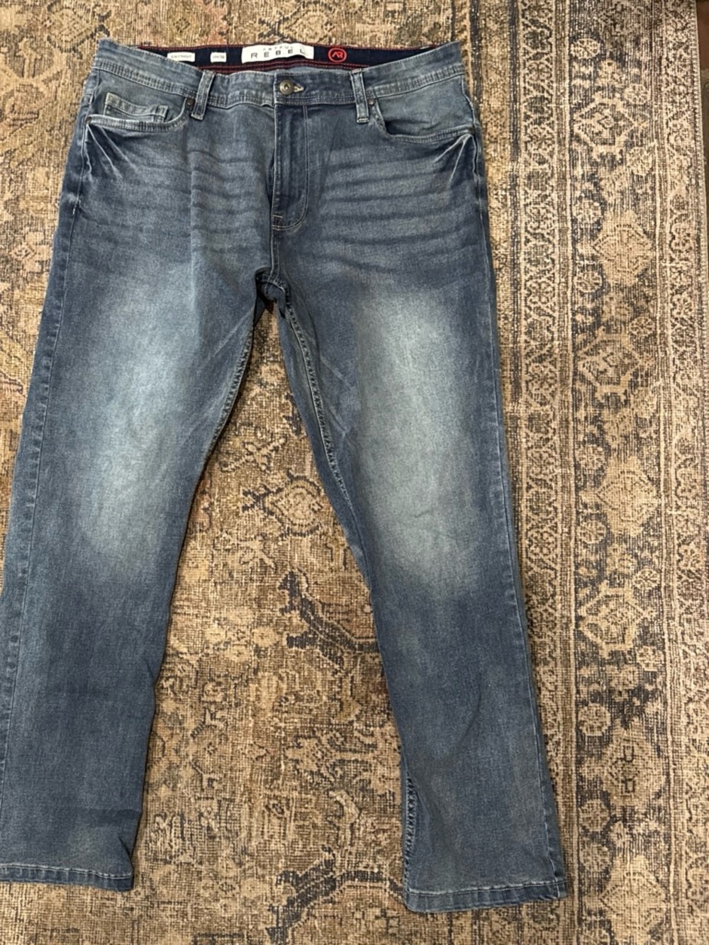Artful Rebel Men’s Relaxed Washed Blue Jeans
